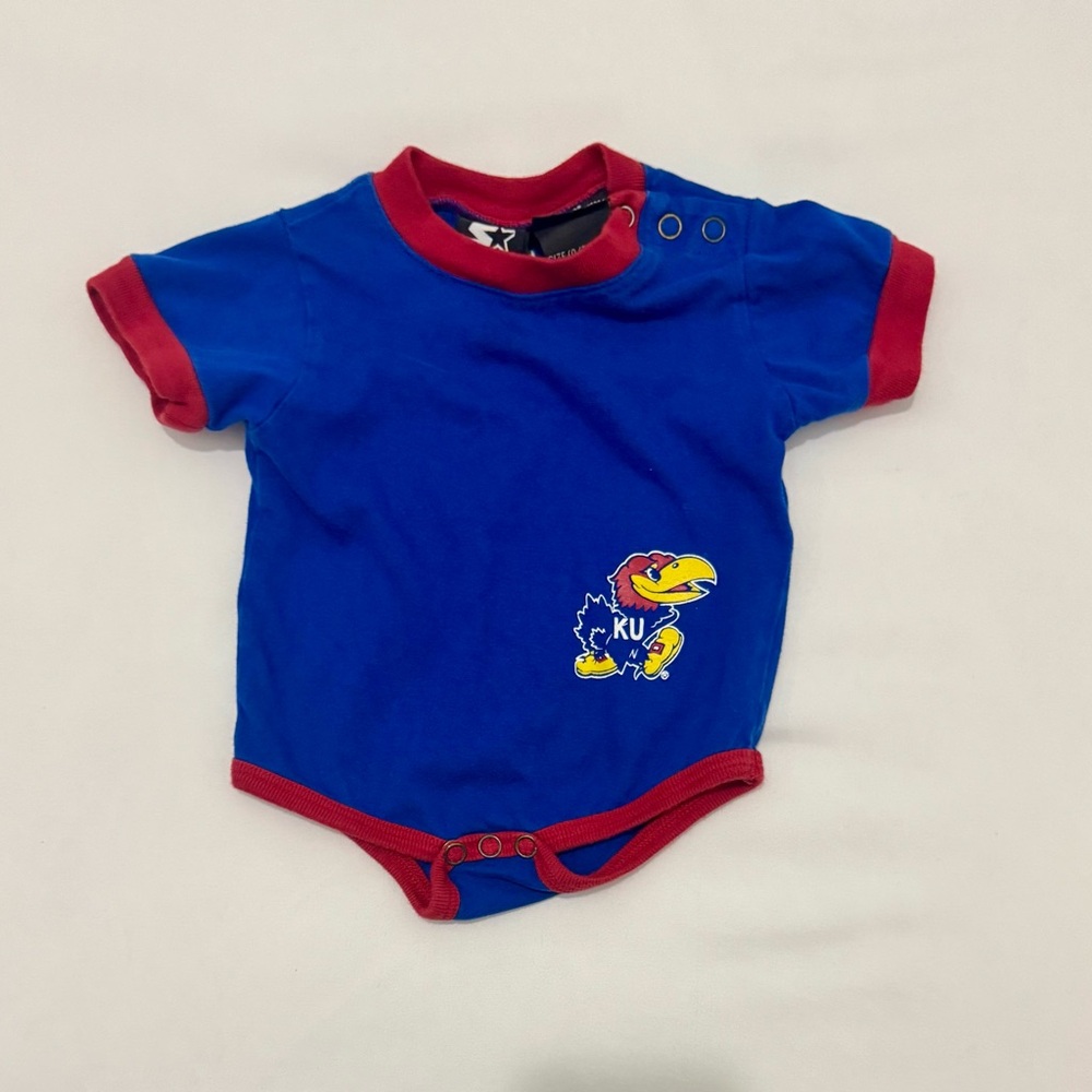 Vintage University of Kansas Onesie - Size 0-3 Months